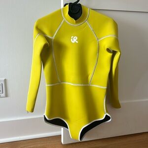 Free People Yellow Long Sleeve Swimsuit